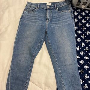 Petite High Rise Skinny Ankle Jeans in Light Wash